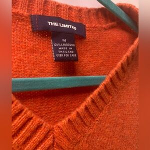 Lambswool Orange Sleeveless Vest